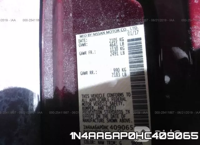 1N4AA6AP0HC409065 фото 10