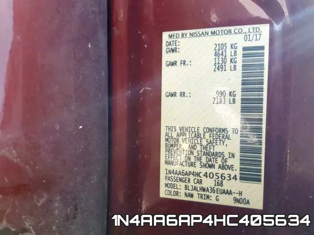 1N4AA6AP4HC405634 фото 2