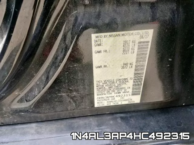 1N4AL3AP4HC492315 фото 2