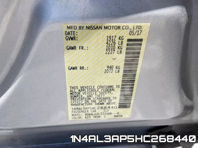 1N4AL3AP5HC268440 фото 2