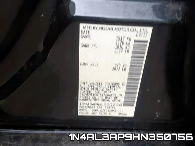 1N4AL3AP9HN350756 фото 2