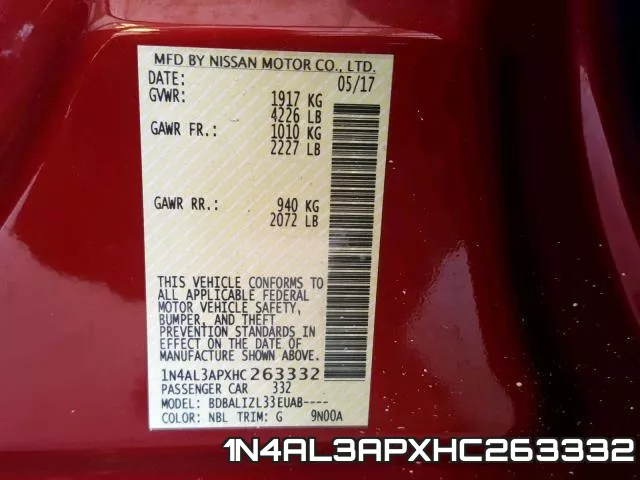 1N4AL3APXHC263332 фото 2