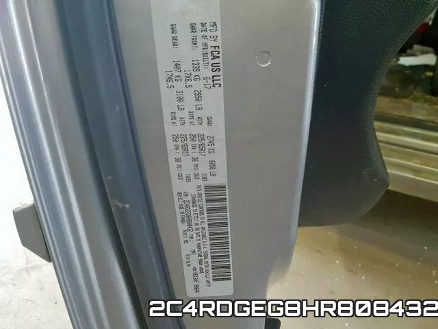 2C4RDGEG8HR808432 фото 2