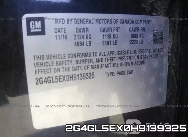 2G4GL5EX0H9139325 фото 10