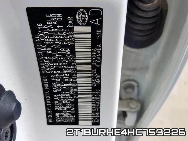 2T1BURHE4HC753226 фото 2