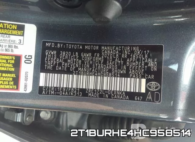 2T1BURHE4HC958514 фото 10
