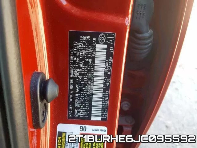 2T1BURHE6JC095592 фото 2