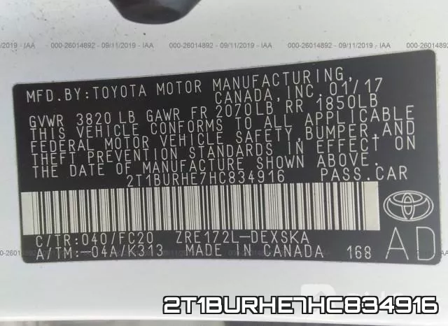 2T1BURHE7HC834916 фото 10
