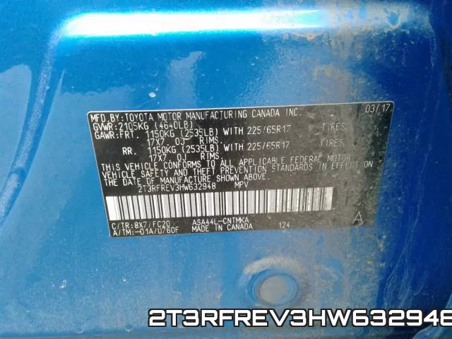 2T3RFREV3HW632948 фото 2