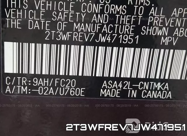 2T3WFREV7JW471951 фото 10