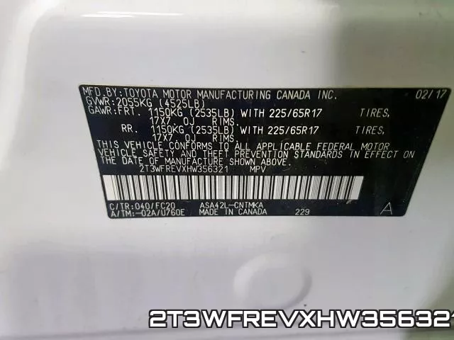 2T3WFREVXHW356321 фото 2