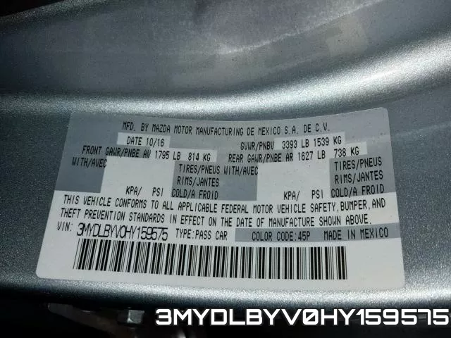 3MYDLBYV0HY159575 фото 2