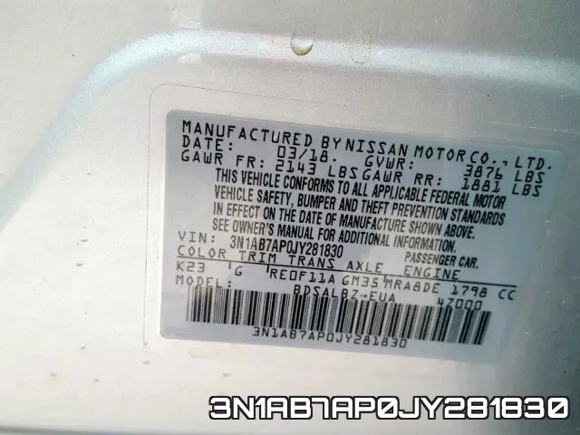 3N1AB7AP0JY281830 фото 2