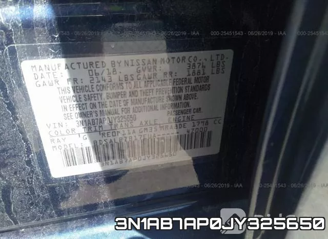 3N1AB7AP0JY325650 фото 10