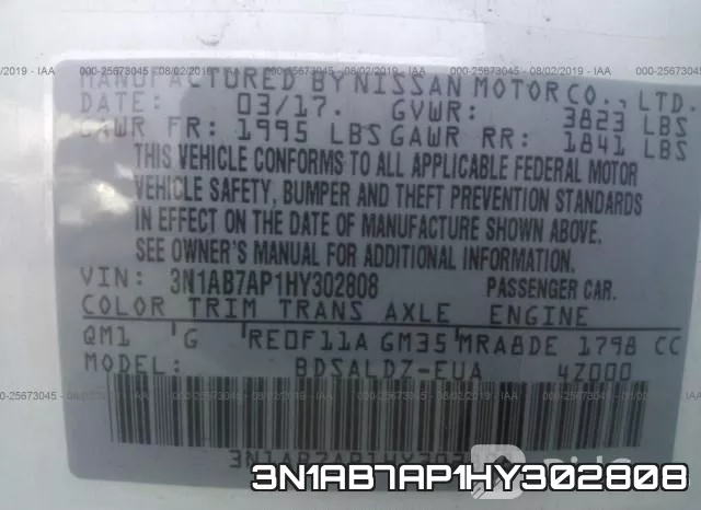 3N1AB7AP1HY302808 фото 10