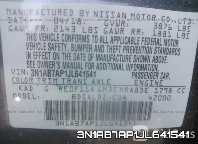 3N1AB7AP1JL641541 фото 10