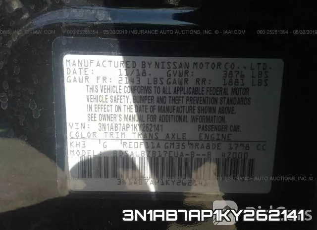 3N1AB7AP1KY262141 фото 9