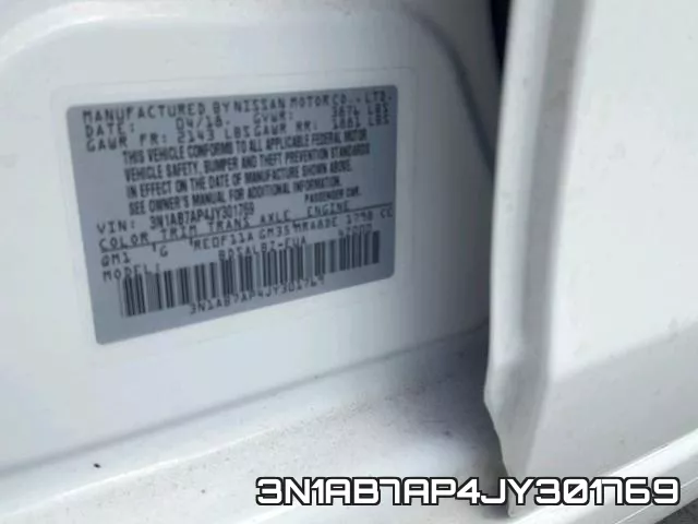 3N1AB7AP4JY301769 фото 2