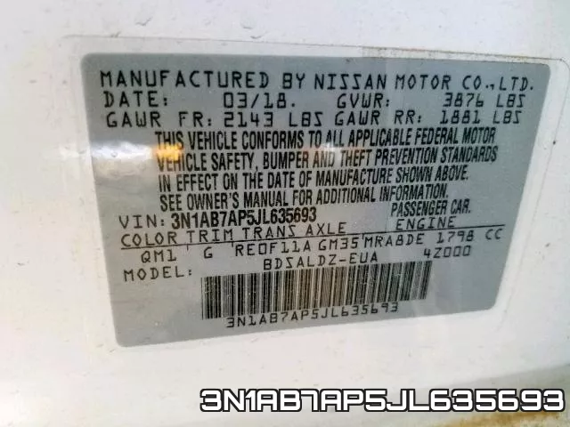 3N1AB7AP5JL635693 фото 2
