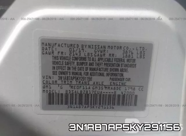 3N1AB7AP5KY291156 фото 9
