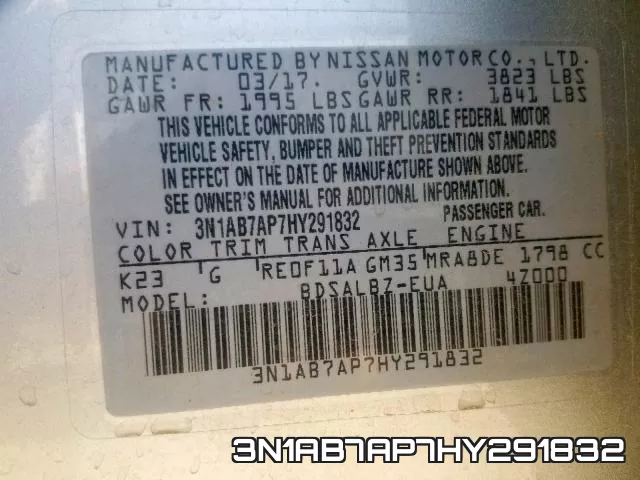 3N1AB7AP7HY291832 фото 2