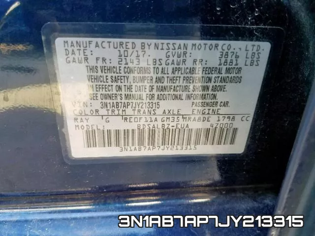 3N1AB7AP7JY213315 фото 2