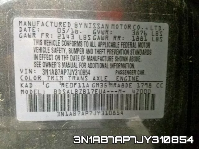3N1AB7AP7JY310854 фото 2
