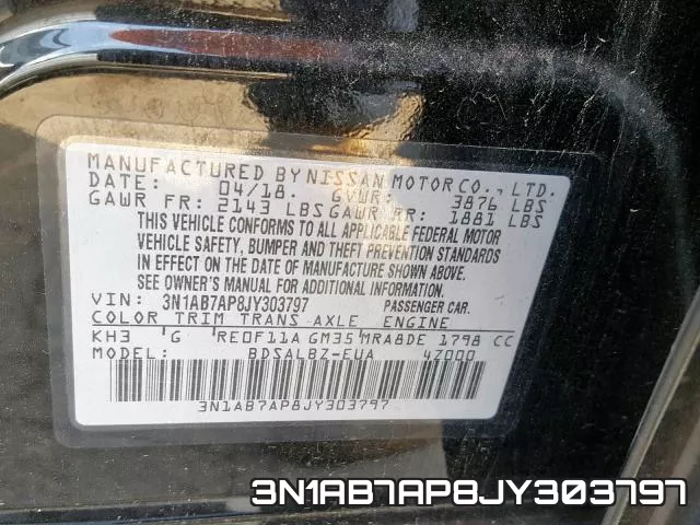 3N1AB7AP8JY303797 фото 2