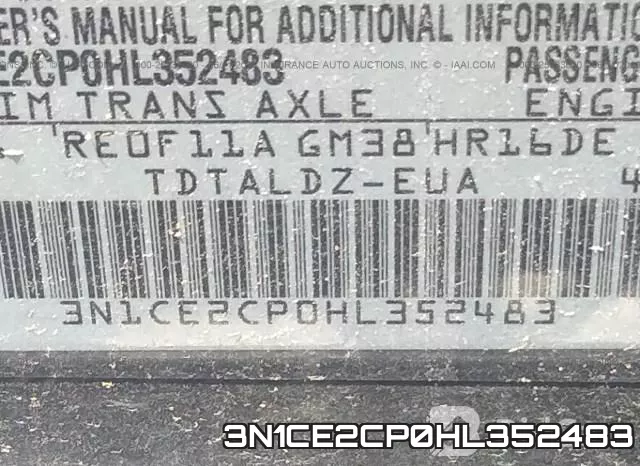 3N1CE2CP0HL352483 фото 10