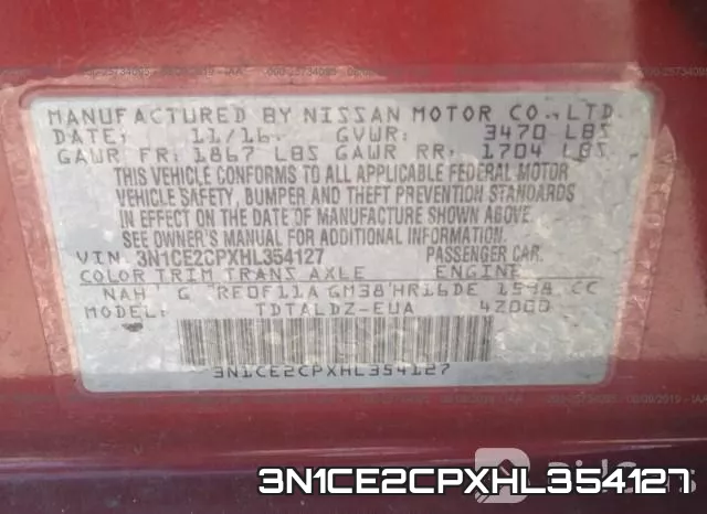 3N1CE2CPXHL354127 фото 10