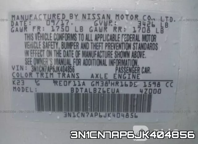 3N1CN7AP6JK404856 фото 10