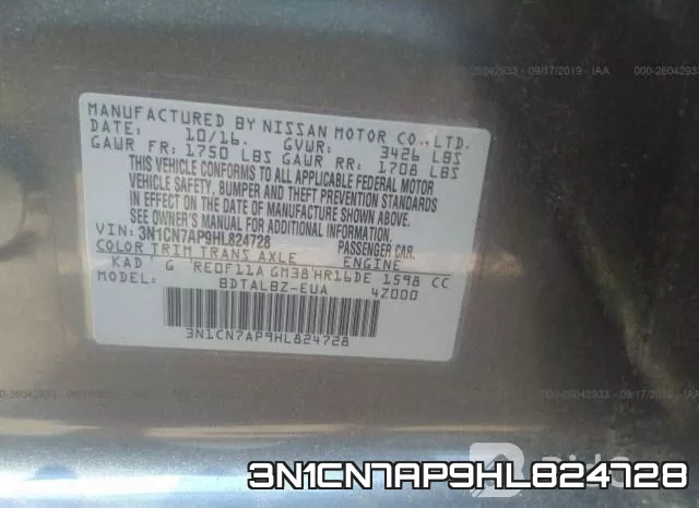 3N1CN7AP9HL824728 фото 9