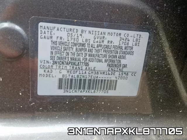 3N1CN7APXKL877705 фото 2