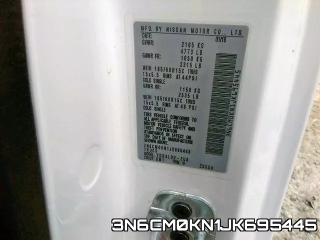 3N6CM0KN1JK695445 фото 2