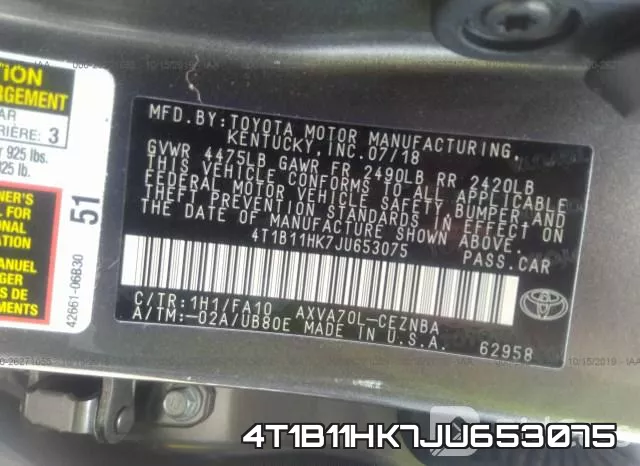 4T1B11HK7JU653075 фото 10