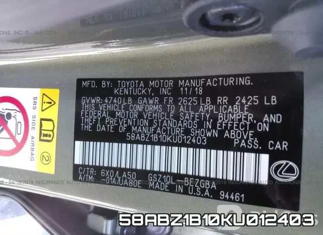 58ABZ1B10KU012403 фото 10