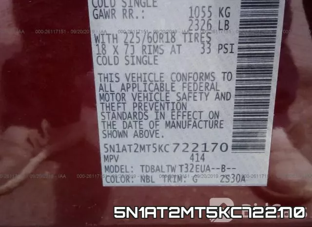 5N1AT2MT5KC722170 фото 10