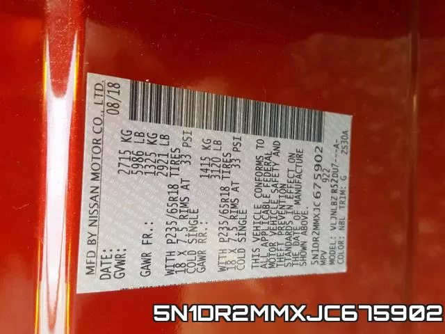 5N1DR2MMXJC675902 фото 2