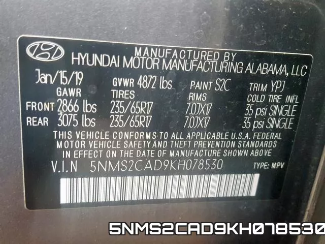5NMS2CAD9KH078530 фото 2