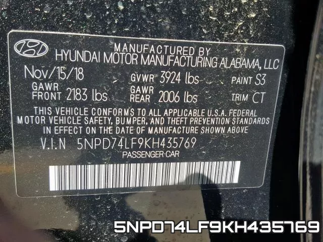 5NPD74LF9KH435769 фото 2
