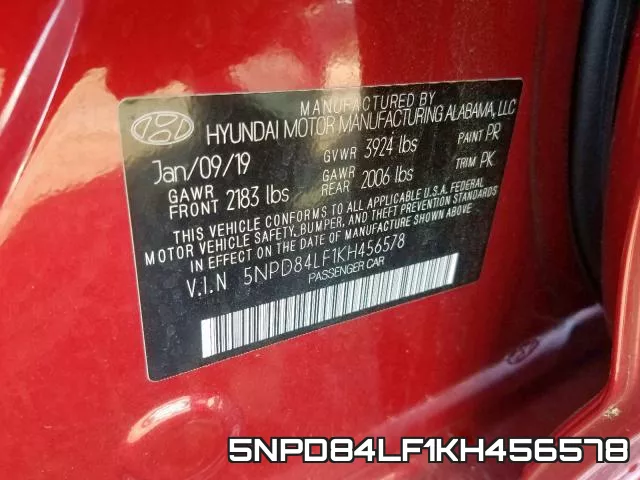 5NPD84LF1KH456578 фото 2