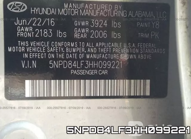 5NPD84LF3HH099221 фото 10