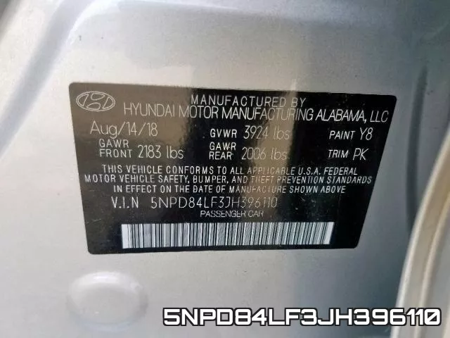 5NPD84LF3JH396110 фото 2