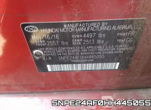 5NPE24AF0HH445055 фото 10