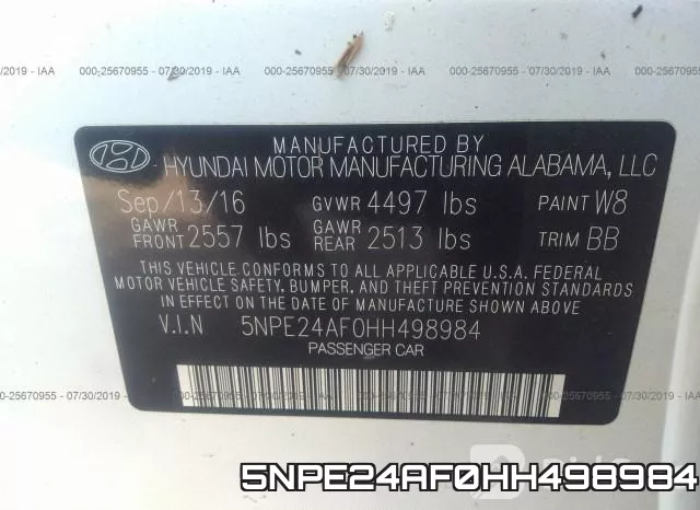 5NPE24AF0HH498984 фото 10