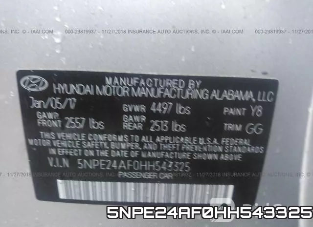 5NPE24AF0HH543325 фото 10
