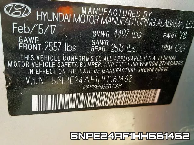 5NPE24AF1HH561462 фото 2