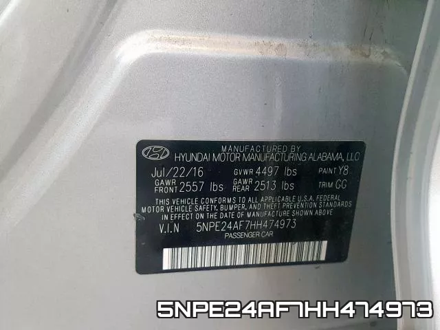 5NPE24AF7HH474973 фото 2