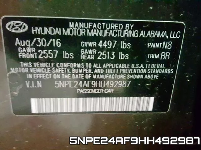 5NPE24AF9HH492987 фото 2