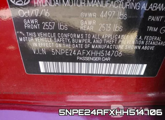 5NPE24AFXHH514706 фото 10